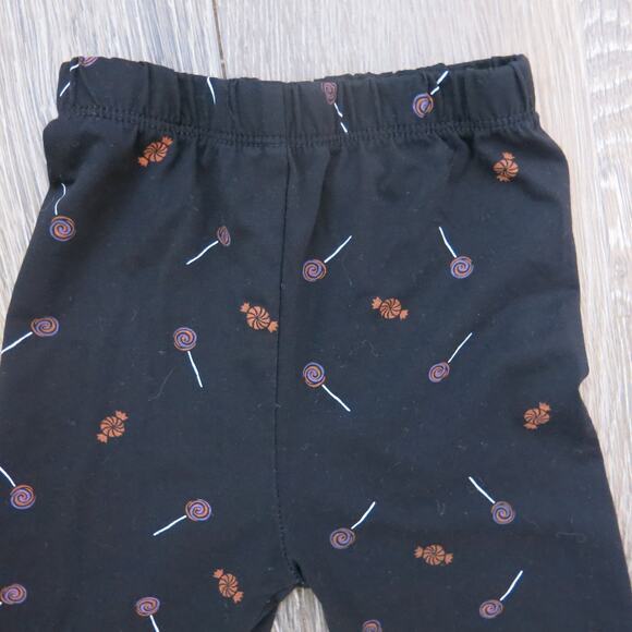 DISNEY STAR WARS Baby Yoda Leggings Size 4T Toddler Girl Candy Black Halloween - Picture 2 of 5